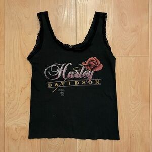 RARE Vintage Harley Davidson Rose Tank Top